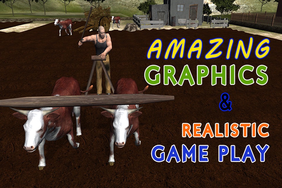 Bull Cart Farming Simulator – Bullock riding & racing simulation game screenshot 4