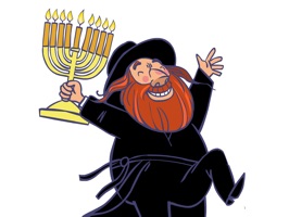 Celebrate Hanukkah and Rosh Hashanah with this ANIMATED pack of stickers