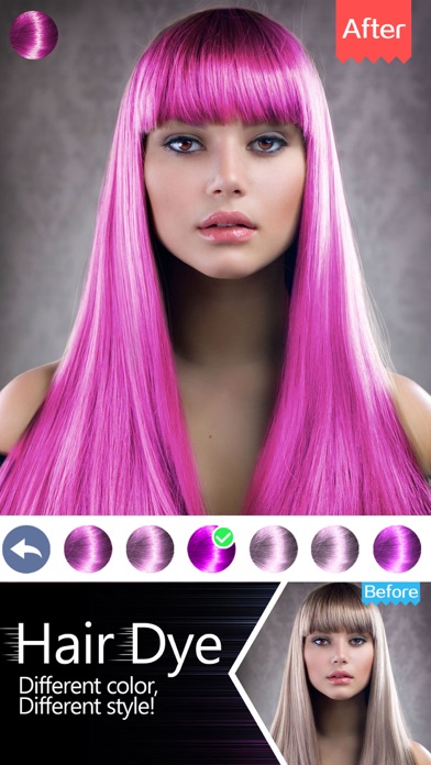 Hair Dye-Wig Color Changer,Splash Filters Effects screenshot 4