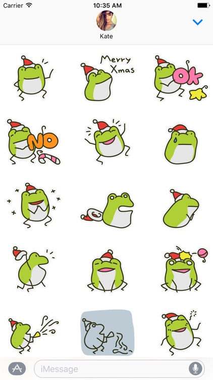 Greedy Xmas The Frog Stickers