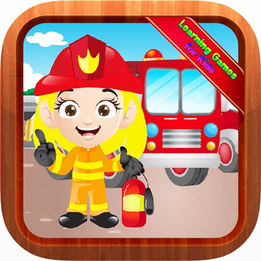 Fire Truck Fireman Jigsaw Puzzles Fun for Toddlers iOS App