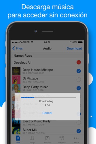 Musicloud - MP3 and FLAC Music Player for Clouds screenshot 2