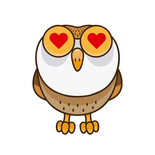 Funny Owl - Night Wise Bird Stickers icon