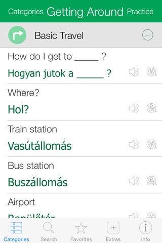 Hungarian Pretati - Translate, Learn and Speak Hungarian with Video Phrasebook screenshot 2