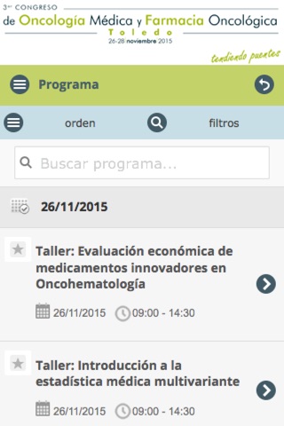 Congreso de Oncología 2015 screenshot 2
