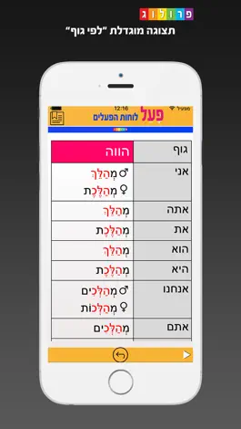 Game screenshot Hebrew Verbs & Conjugations, PROLOG hack