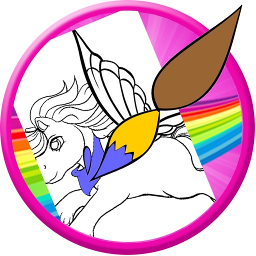 Little Fairy Pony Coloring Fun Game Kids Edition icon