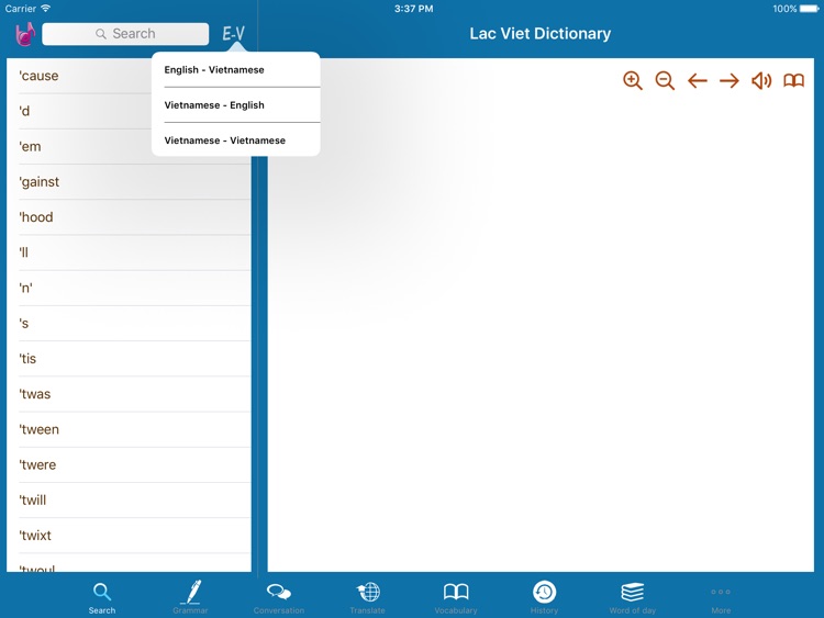 Lac Viet Dictionary for iPad