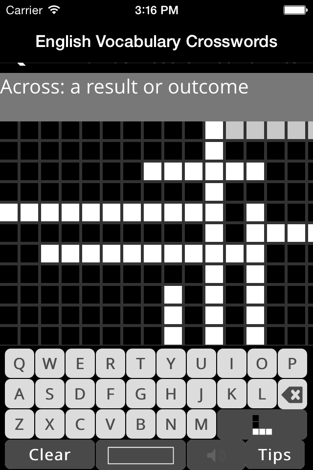 English Vocabulary Crosswords screenshot 3