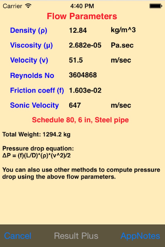 Fluid Pressure Drop screenshot 2