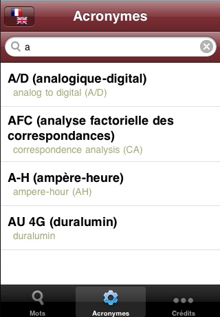 Dictionnaire technique screenshot 2