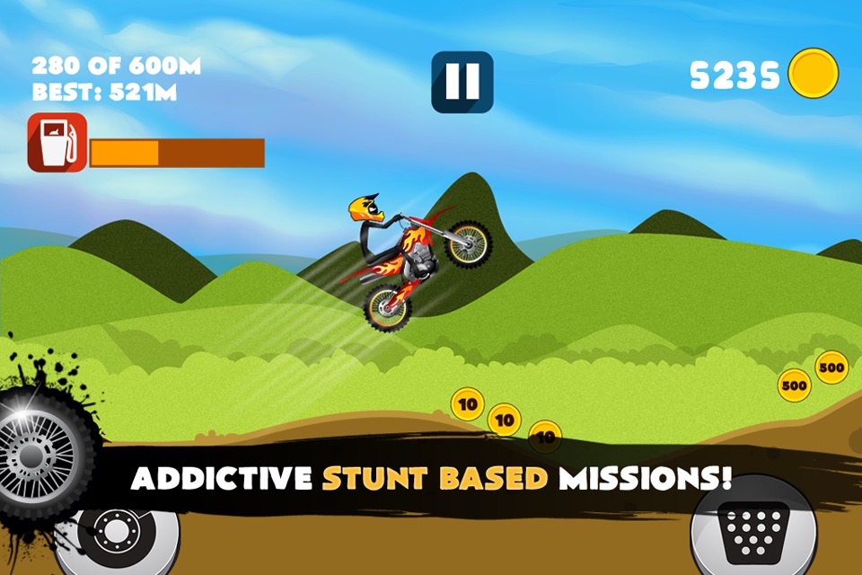 Stickman Bike Hill Race Free Addictive Rider Run screenshot 2