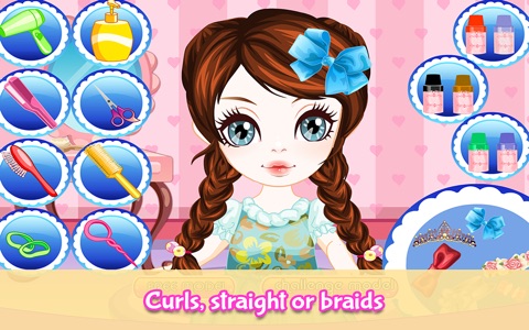 A Makeover Fashion Princess Hair Salon - fun little dress-up game for kids screenshot 4