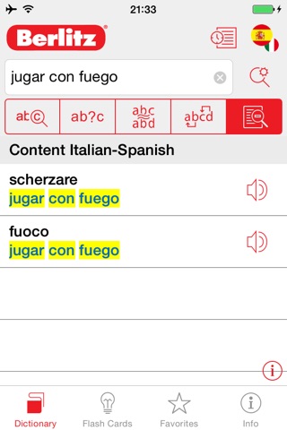 Italian - Spanish Berlitz Basic Talking Dictionary screenshot 2