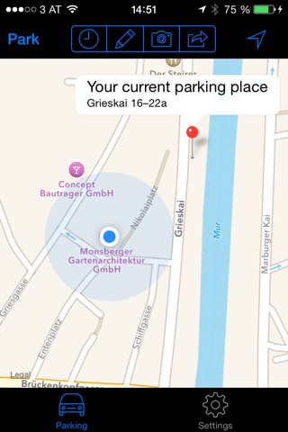 moParking -  Automated Car Finder and Park Meter Alarm screenshot 2