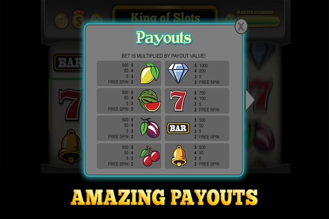 King of Slots - progressive slot machine, mega bonuses, generous payouts and offline play! screenshot 3