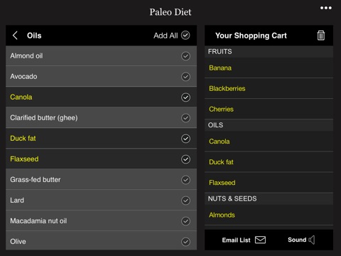 Paleo Diet shopping list HD: A perfect Grocery List screenshot 3