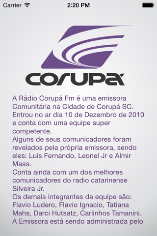 Corupá FM screenshot 3