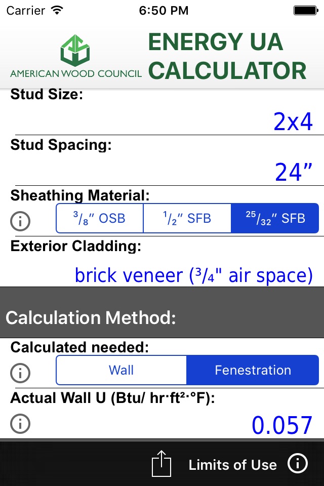 AWC UA Energy Calc screenshot 3