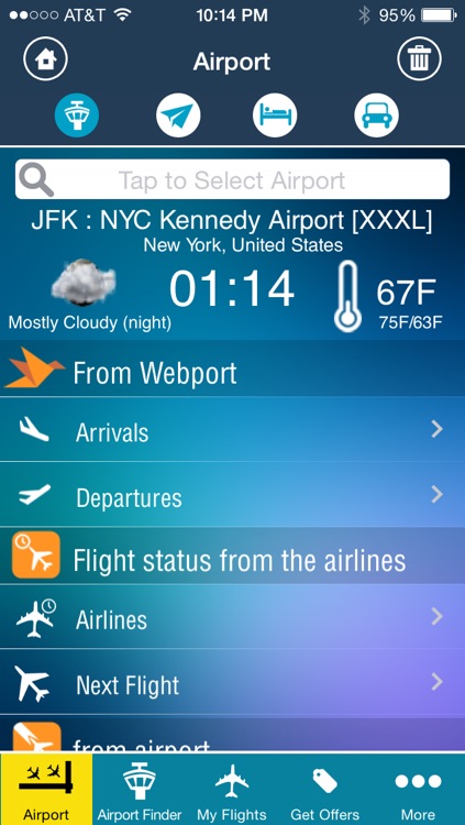 New York Kennedy Airport JFK- Flight Tracker