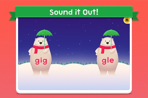Jiggly 'The Phonics Bear' : Sounding Out Words Christmas Activity for Kids in Preschool and Kindergarten FREE screenshot 2