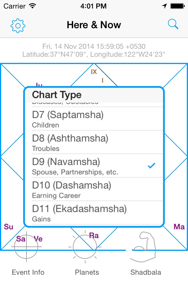 Jyotish Dashboard™ - Indian/Vedic Astrology Charting Software screenshot 2