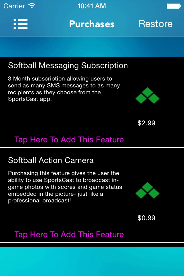 SportsCast Softball screenshot 3