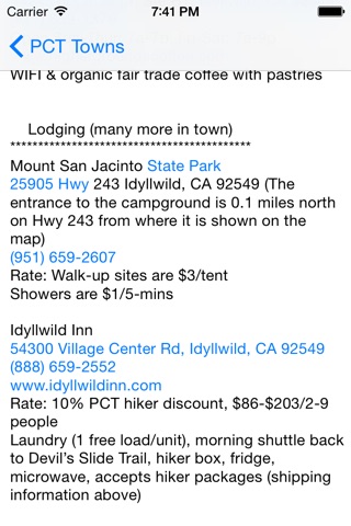 Pacific Crest Trail SoCal Towns screenshot 4