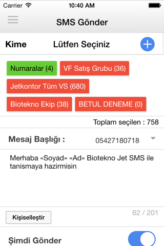 JetSMS - Kurumsal Toplu SMS screenshot 3