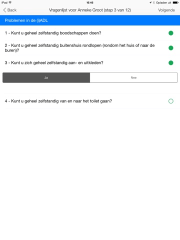 FrailtyApp - Screening van kwetsbare ouderen om problemen en verdere achteruitgang te voorkomen screenshot 4