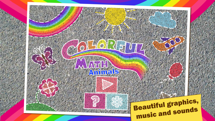Colorful math «Animals» — Fun Coloring mathematics game for kids to training multiplication table, mental addition, subtraction and division skills