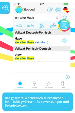 German <-> Polish Slovoed Classic talking dictionary screenshot 2