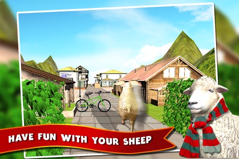 Sheep Run Simulator 3D - Farm Crazy Lamb Running Simulation Game in Real City screenshot 3