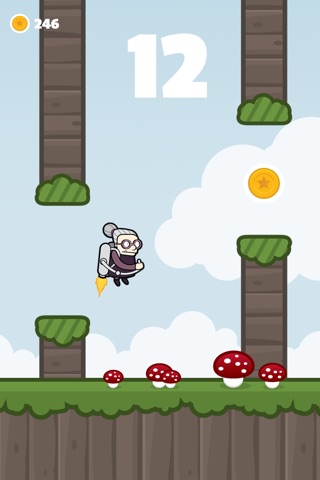 Jetpack Granny - Flappy Style screenshot 4