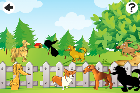 Awesome doggies! Shadow Game to Play and Learn for Children screenshot 3