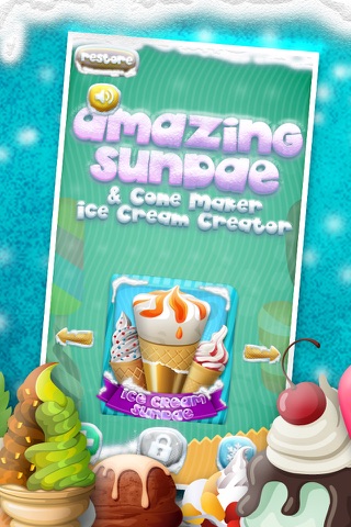 A+ Cone & Sundae Creator Ice-Cream Sandwich Maker Game screenshot 2