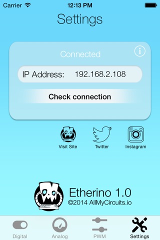 Etherino - A Controller for Arduino with Ethernet Shield screenshot 4