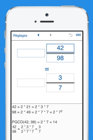 Simplify fractions - reducing fraction calculator screenshot 2