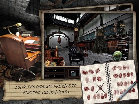 Abandoned Murder Rooms HD - hidden objects puzzle game screenshot 2