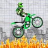 A Cool Cartoon Motocross Hero Premium
