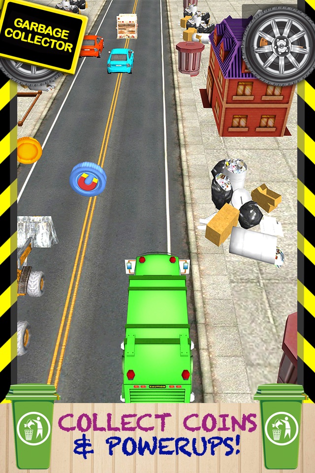 3D Garbage Truck Racing Game With Real City Racer Games And Police Cars FREE screenshot 4