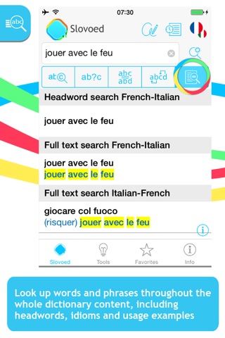 French <-> Italian Slovoed Classic talking dictionary screenshot 2