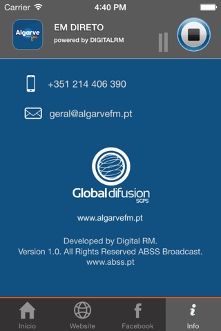 Rádio Algarve FM screenshot 2
