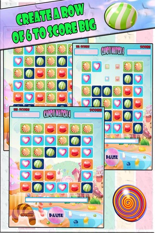 Candy Match 4 Sliding Puzzle - Sugar Sweet Square Connect: Free Game screenshot 4