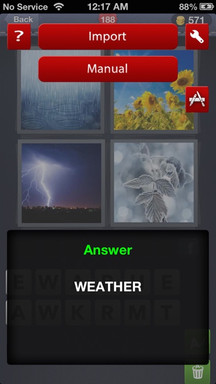 Cheats for "4 Pics 1 Word"