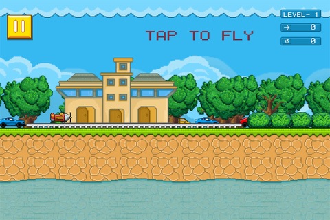 Retry "Spin Fly" The Flappy Airplane- Stunt 8 Bit Free planes 'n' Birds War Game Entertainment! screenshot 3