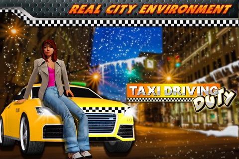 Taxi Driving Duty 3D - Car Drift Driver now Chasing the Traveler Destination in a City Traffic Rush screenshot 4