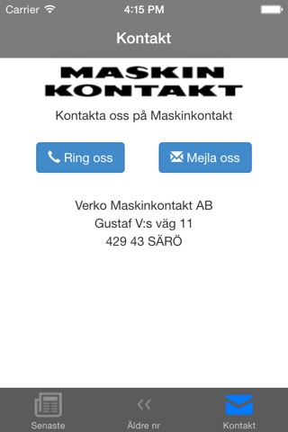 Maskinkontakt screenshot 3