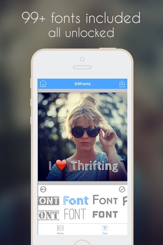 Free Text on Photo - 99 Fonts screenshot 2