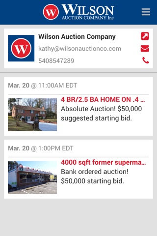 Wilson Auction Company screenshot 2